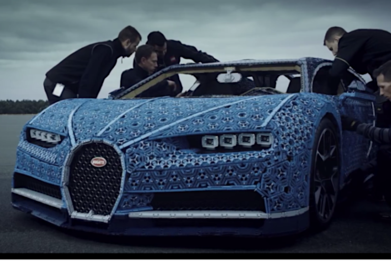 Lego Fahrender Bugatti Chiron In Originalgr E