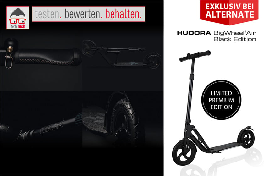 Produkttest: HUDORA BigWheel Air Limited Black Edition, Scooter