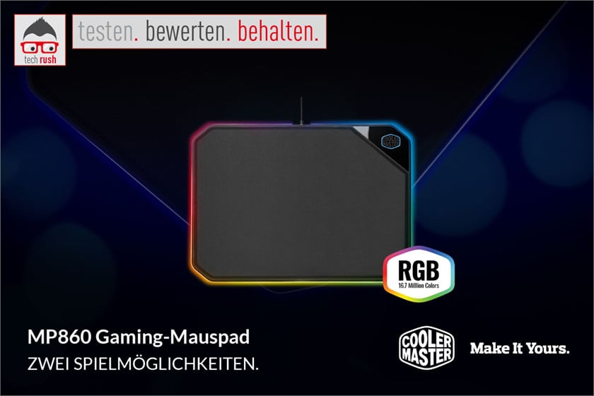 Produkttest Cooler Master MP860 Dual Sided RGB Gaming Mousepad
