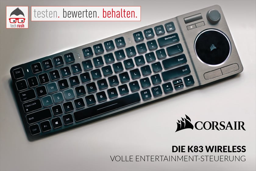 Produkttest Corsair K83 Wireless, Tastatur