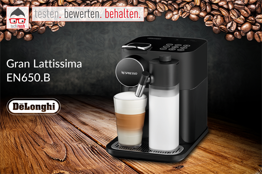 Produkttest DeLonghi Nespresso Gran Lattissima EN 650.B, Kapselmaschine