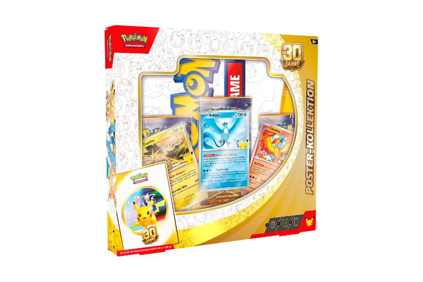 Pokémon Poster-Kollektion zum 30-jährigen Jubiläum mit Arktos, Zapdos und Lavados