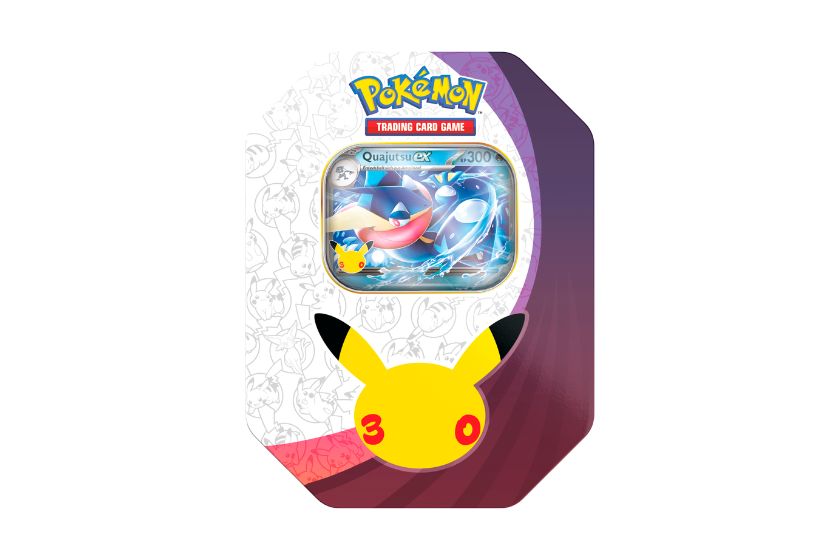 Pokémon Tin-Box „Nacht“ zum 30-jährigen Jubiläum mit Quajutsu-ex-Promokarte