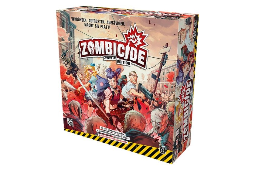 Abbildung des Spiels "Zombicide" in Spielverpackung.
